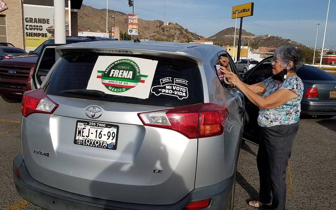 Frena Sonora hizo caravana contra la reelecci n de C lida L pez